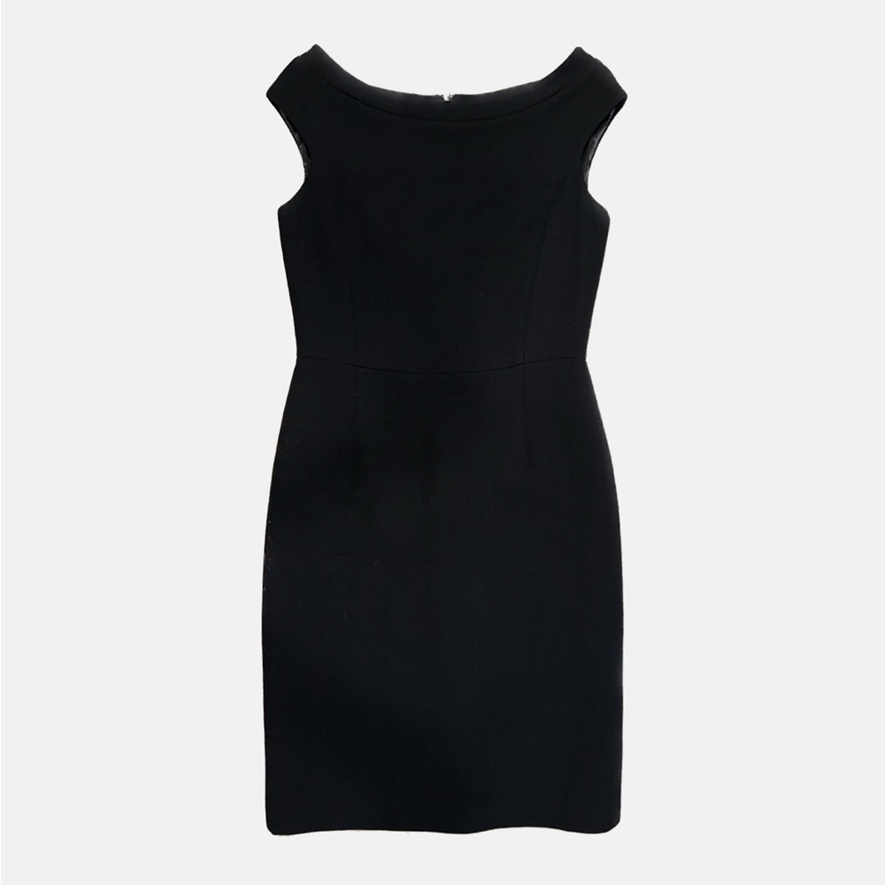 Barneys New York Black Sleeveless Midi Sheath Dress